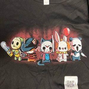 Tee Turtle horror crew IT Freddy Jason scream Halloween Large shirt men’s